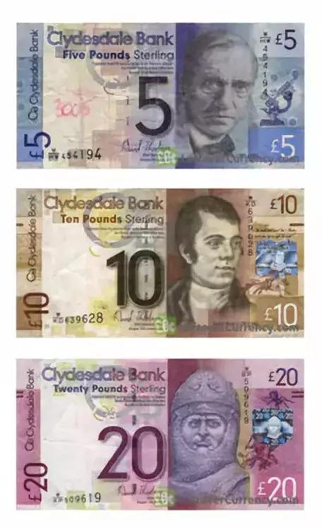 英格兰和苏格兰英镑哪个更贵,英镑一览