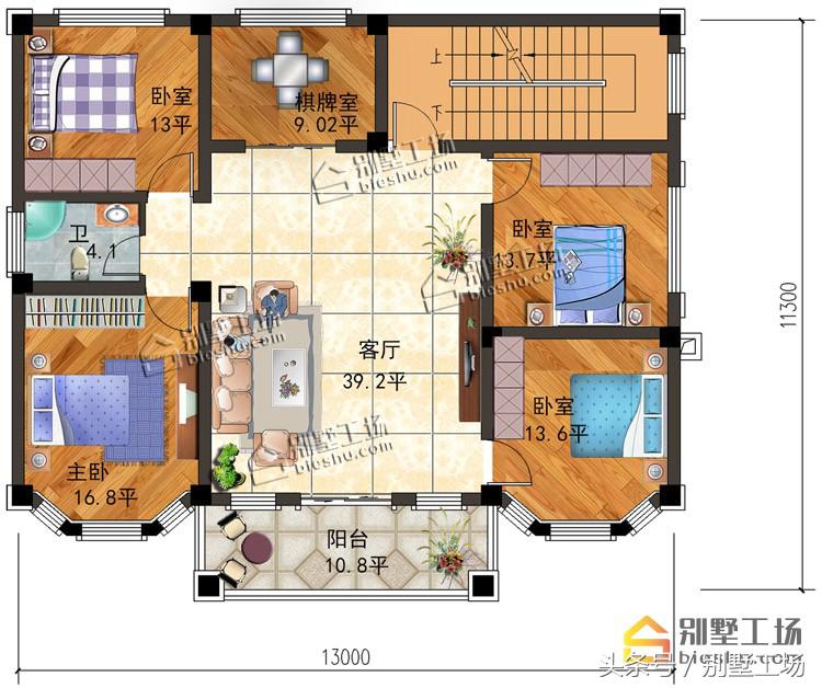 四层带独立楼梯别墅设计图,四层100平米别墅设计效果