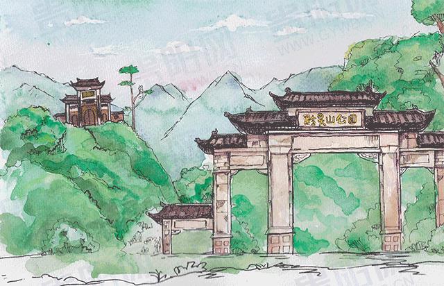 贵阳标志性建筑手绘,贵阳奥林匹克体育中心美图