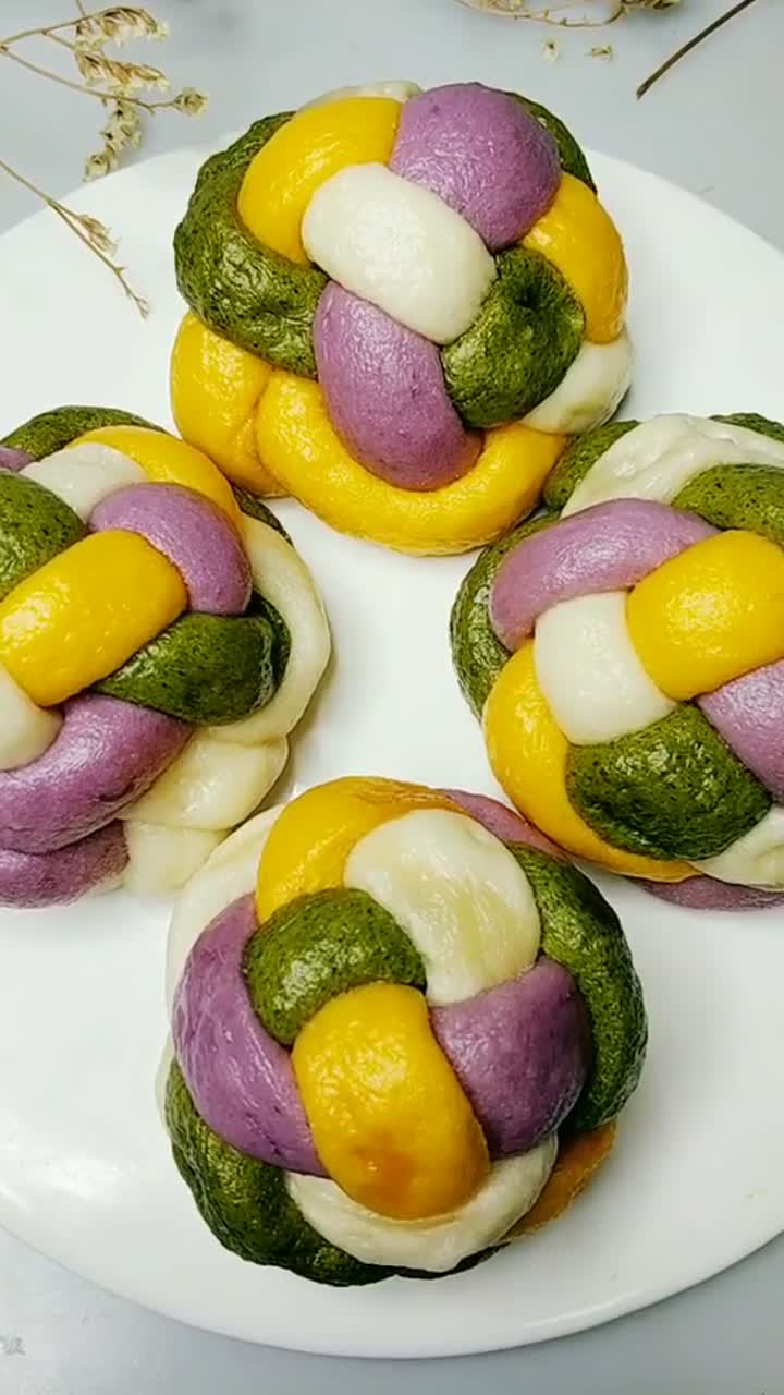 山桃核绣球的手工编织方法,彩色绣球馒头制作花样大全