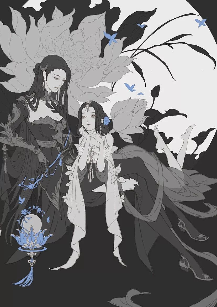 特别惊艳的古风美人画稿,惊艳古风美人手绘