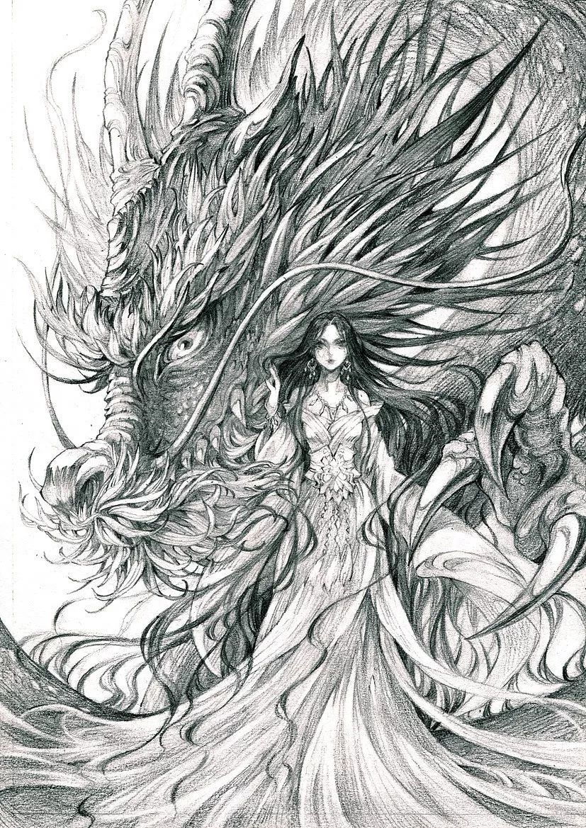 特别惊艳的古风美人画稿,惊艳古风美人手绘