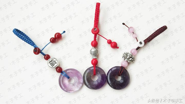 钥匙挂绳编织教程加银平安扣,怎么编织平安扣挂绳