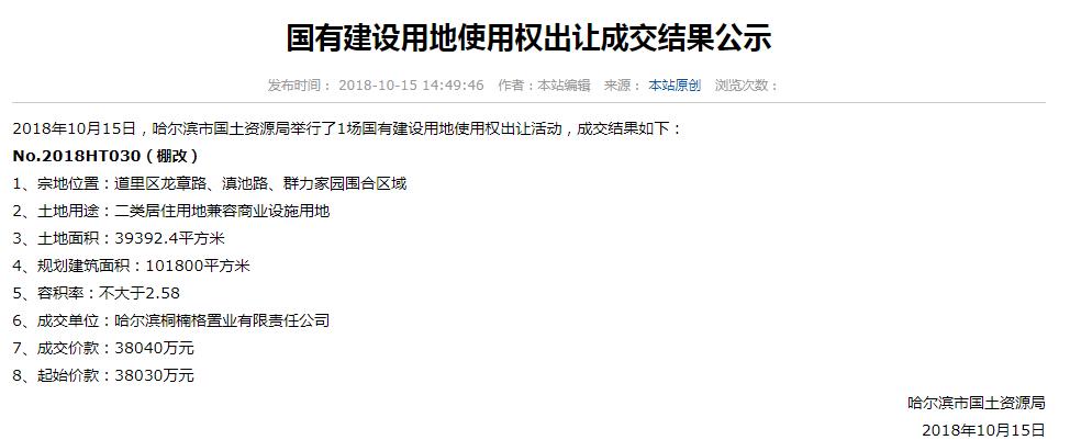 哈尔滨群力区万科,万科拿下沈阳两宗地块