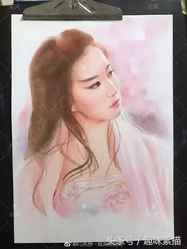 赵丽颖彩铅手绘清晰,赵丽颖彩铅画教程简单