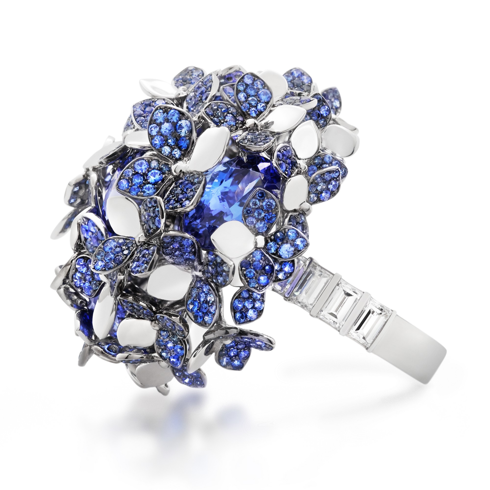 蒂芙尼蓝宝石戒指,蒂芙尼石榴石交叉戒指