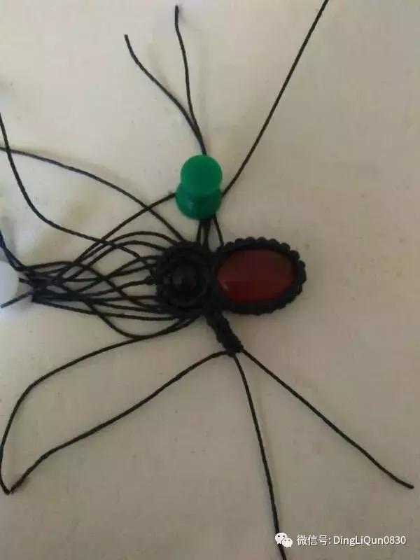 绳编宝石吊坠教程,石头吊坠穿珠子编绳教程