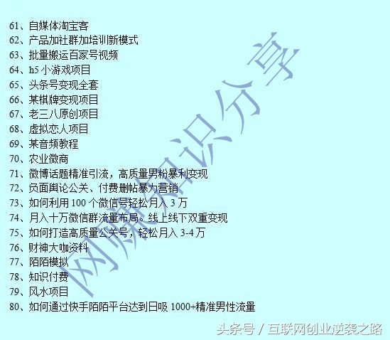 超详细网络赚钱资源大全集：兼职+创业+自媒体+案列！拿走不谢