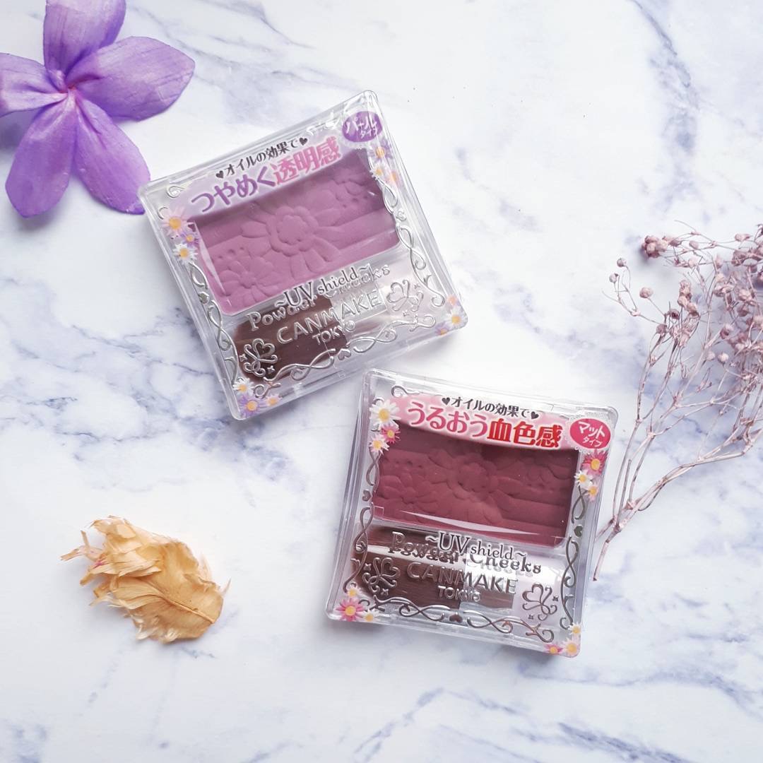 canmake花瓣腮红试色,canmake井田五色花瓣腮红怎么选