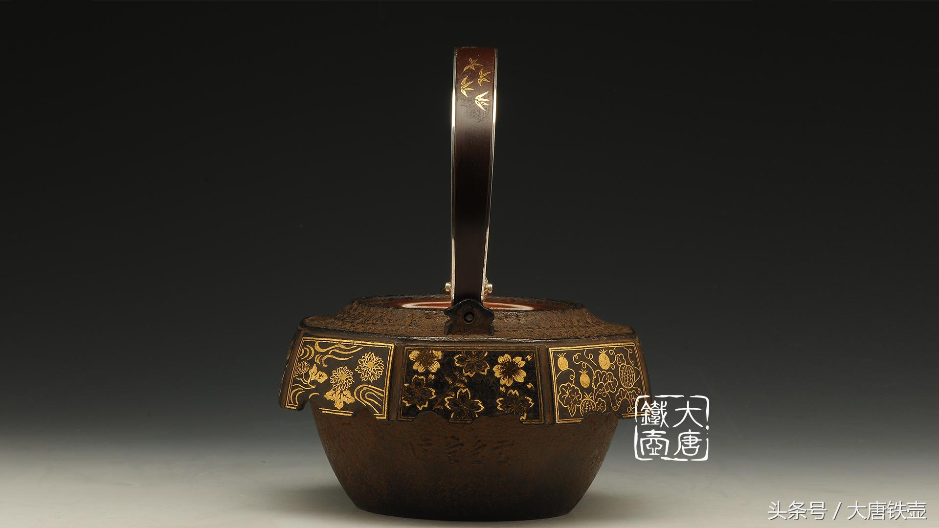 日本竹节提梁铁壶,铁壶经典壶型