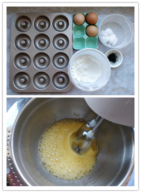 龙猫甜甜圈面包,柏翠5040烤箱