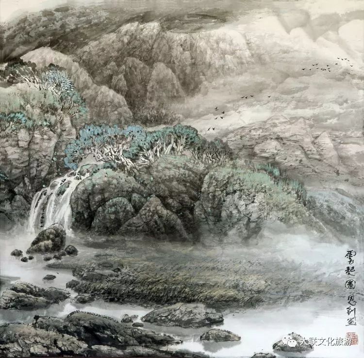 北派山水名家邀请展,荆山楚水山水作品欣赏