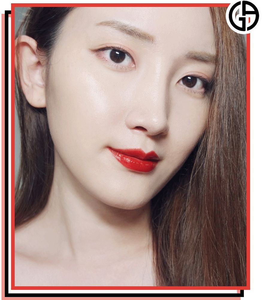 阿玛尼13水唇釉,阿玛尼四号色试色