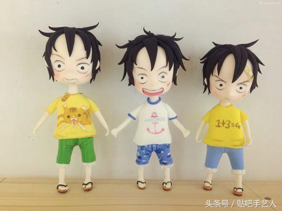 手工拼装路飞手办,怎样用黏土做路飞