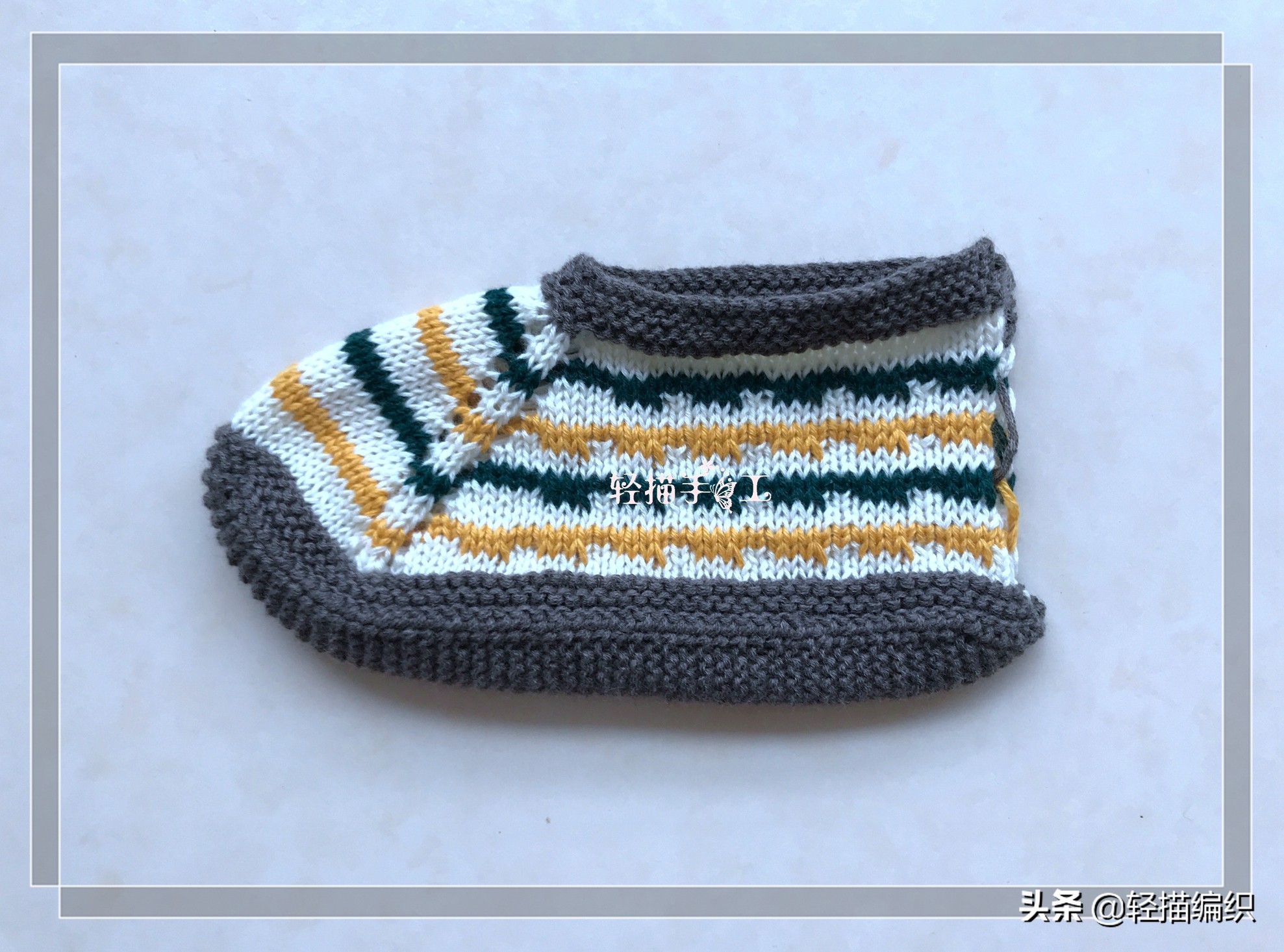 两种颜色地板袜教程,地板袜穿着舒适又好看