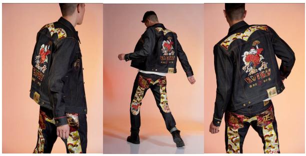 EVISU2020庚子年限定款强势登陆福神贺岁礼藏鼠年牛仔套装献礼