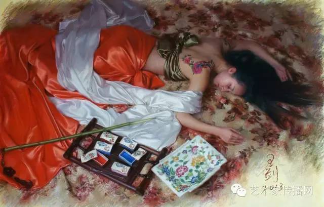 王剑的绘画作品欣赏,画家王剑粉笔画作品欣赏