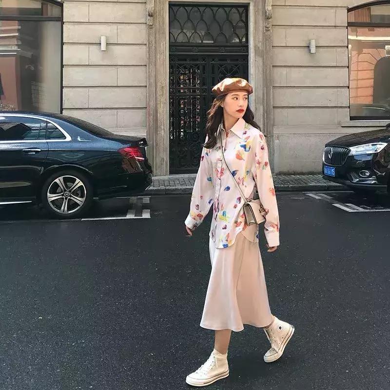 春季新款时尚百搭大码衬衫,爆款秋冬时尚衬衫第二件免费