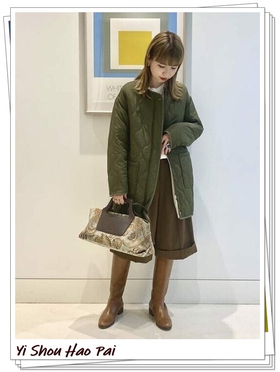 棕色长靴冬季不露腿搭配,棕色长靴怎么搭配好看冬季