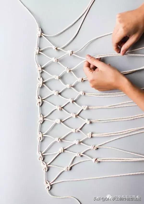 挂式收纳网袋钩织,钩织各种购物网袋收纳神器教程