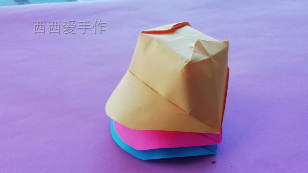 儿童简单折纸手工纸帽,怎样折最简单的棒球帽