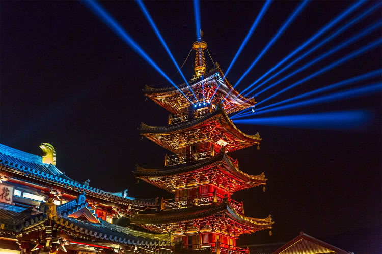 灵山小镇拈花湾樱花,无锡拈花湾樱花开