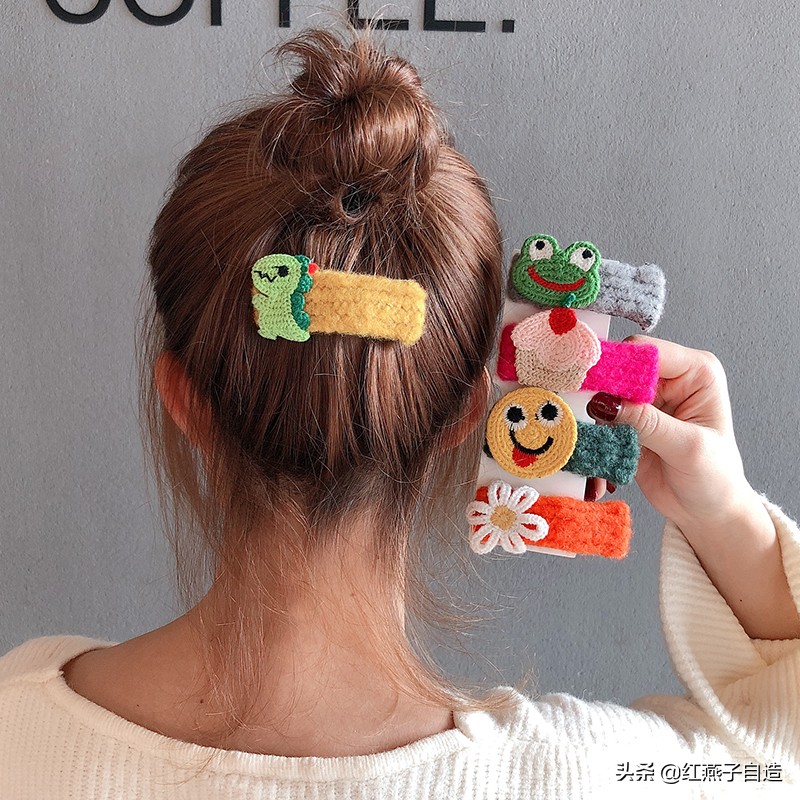 北欧手工编织饰品,毛线编织小饰品ins风