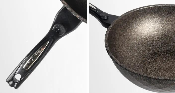 韩国不粘锅麦饭石炒锅18cm,韩国正宗麦饭石炒锅