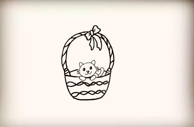 萌萌哒小猫咪简笔画,超萌小猫咪简笔画