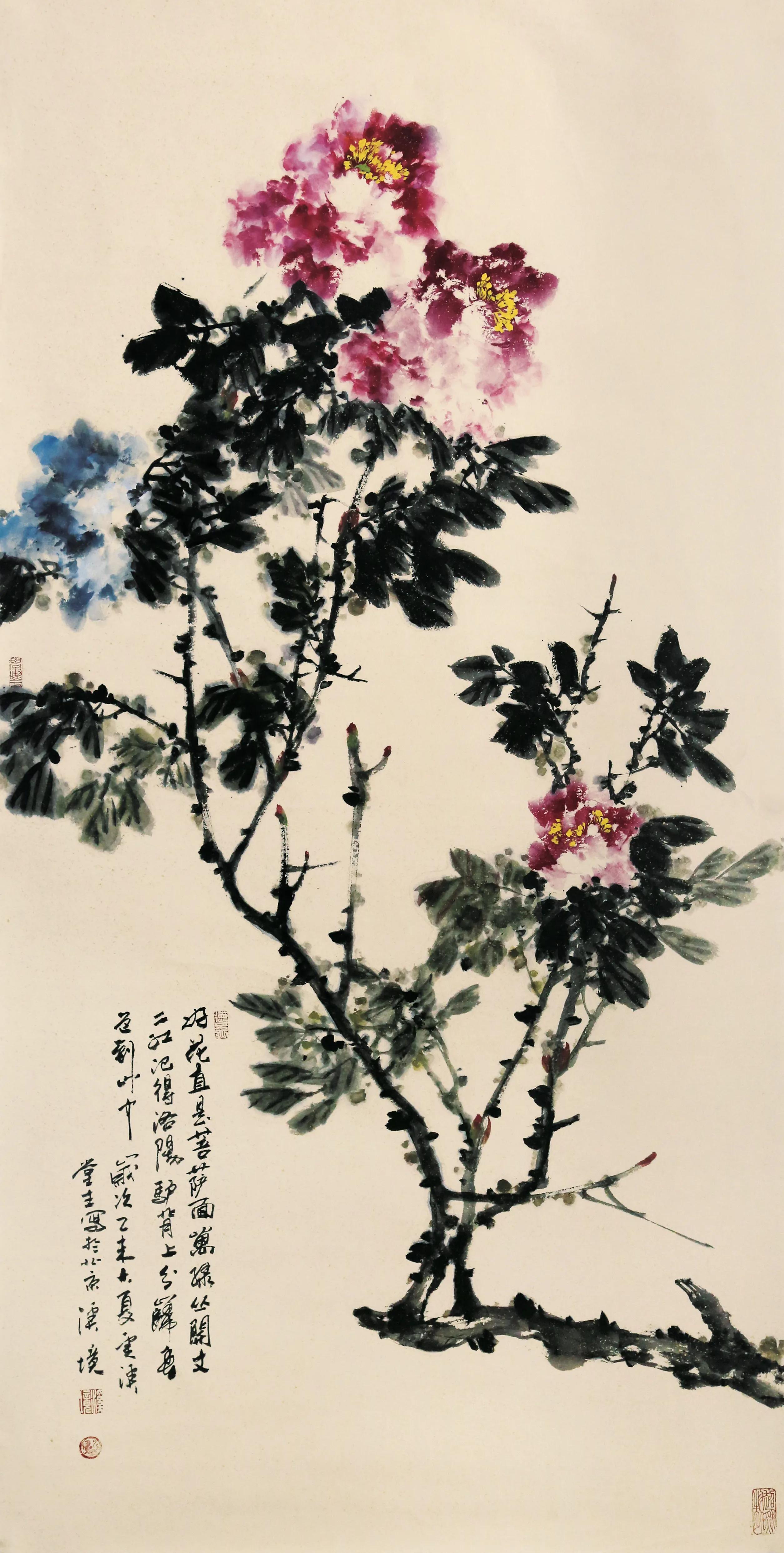 李溪境画作价格,李溪镜花鸟作品