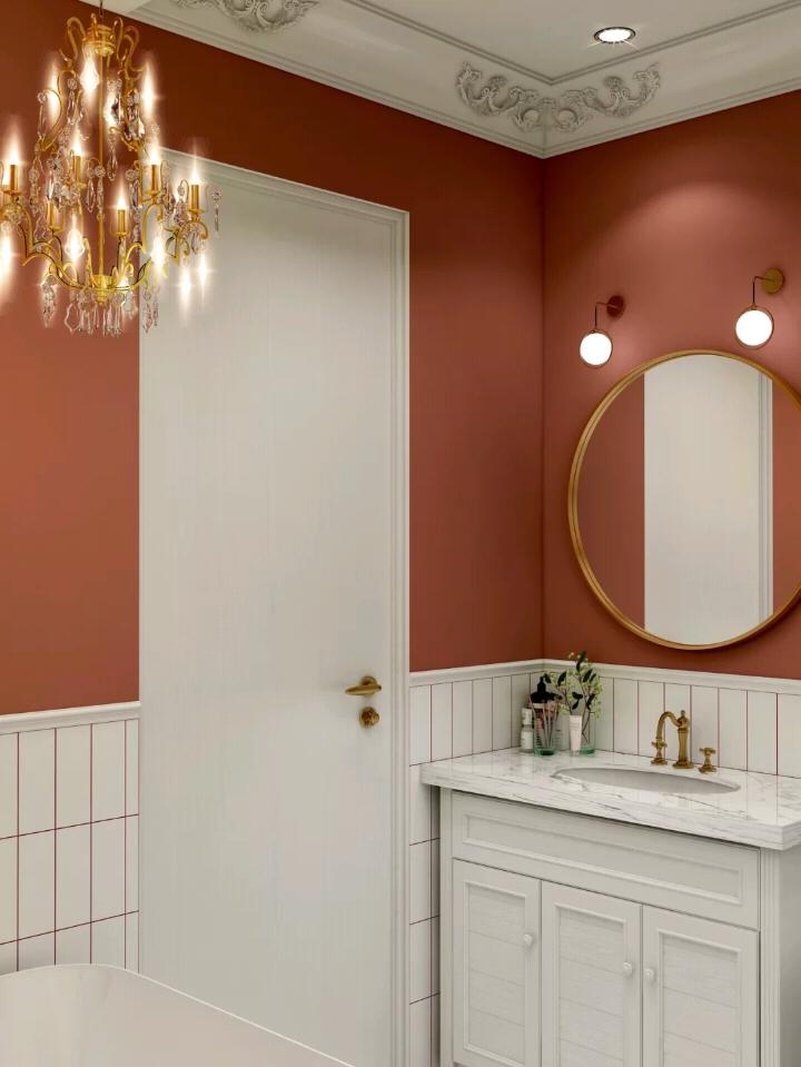 复古浴室装修风格3平米,复古简约装修浴室