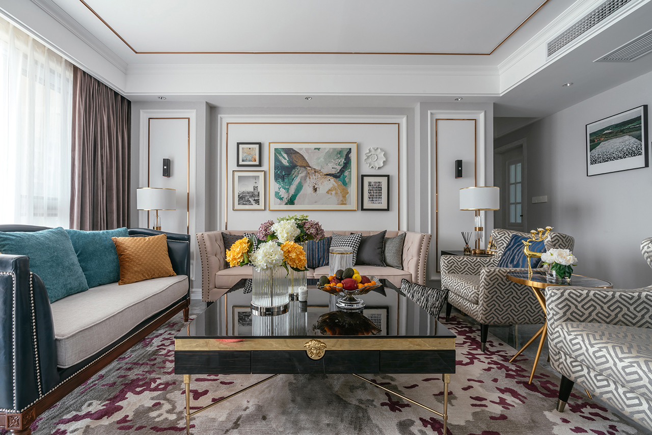 房子装修漂亮便捷的背景墙来啦,背景墙较短新中式效果图大全