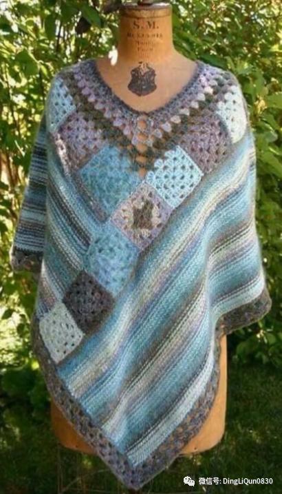 高档蕾丝钩花斗篷披肩防晒衣,针织披肩花样图片大全