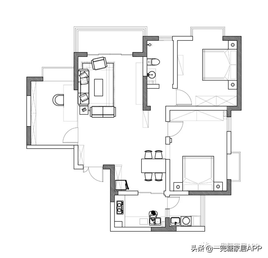 155平法式轻奢风格成都,成都120平灰色系美式风格