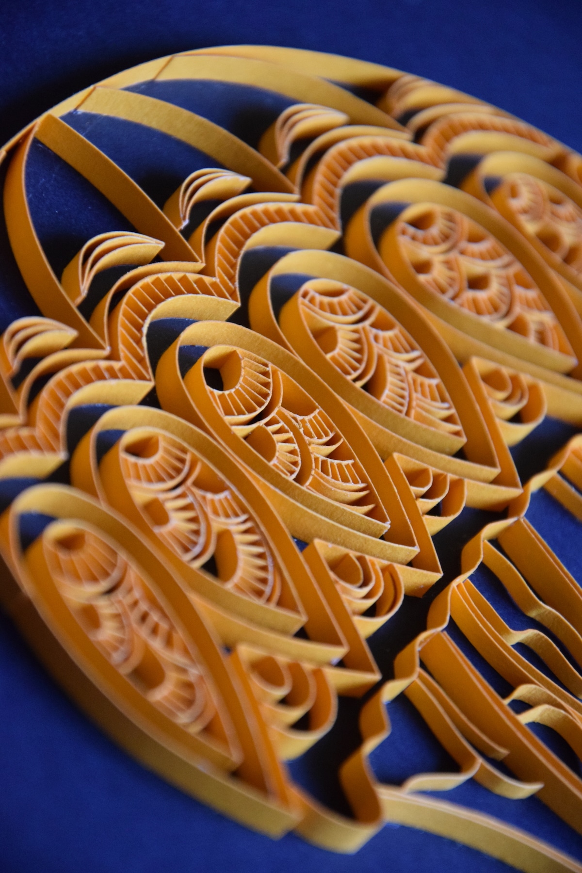 衍纸画梵高星空高清大图,梵高星空衍纸浮雕