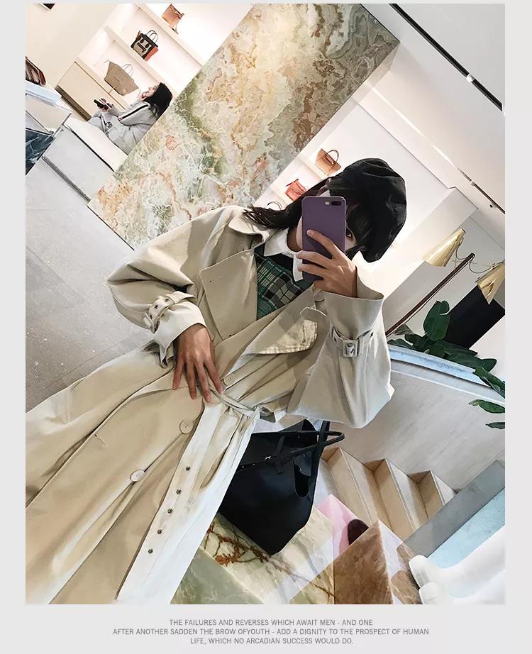 韩系欧尼风衣外套,韩国欧尼黑色大衣搭配