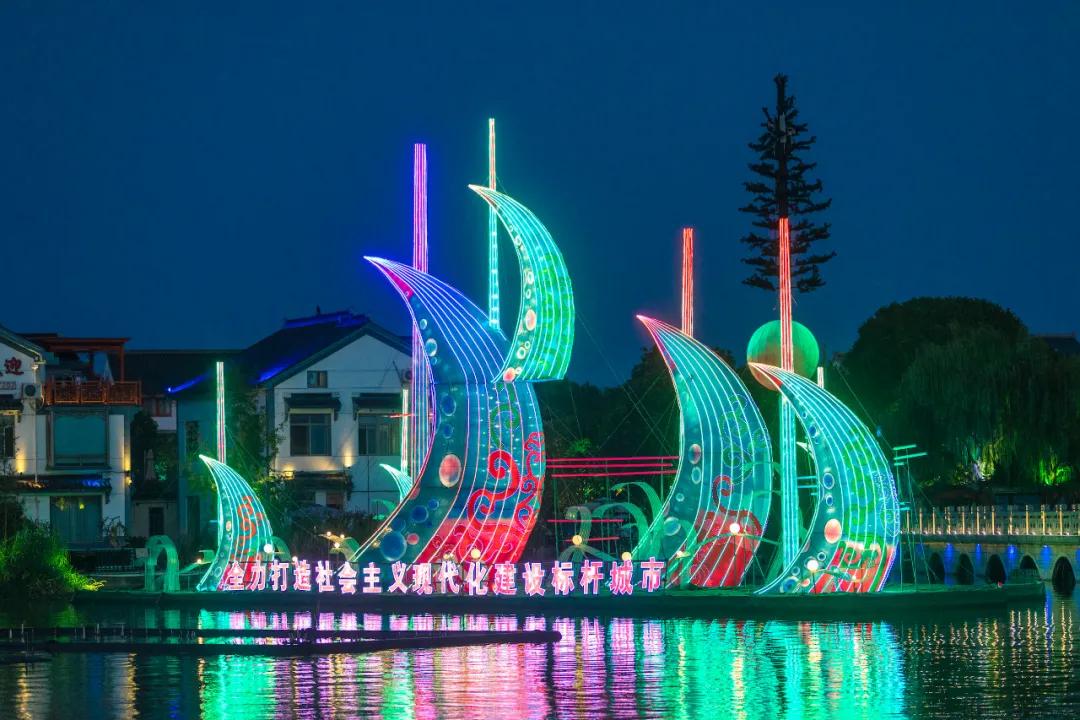 穿汉服赏花灯猜灯谜,苏州周庄古镇汉服