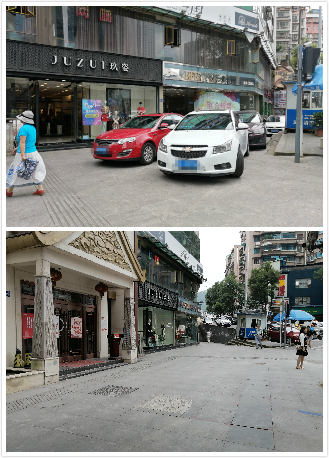 “网络问政·三方回访”第4站·云岩区瑞金北路｜人行道安装隔离墩，杜绝违停还路于民