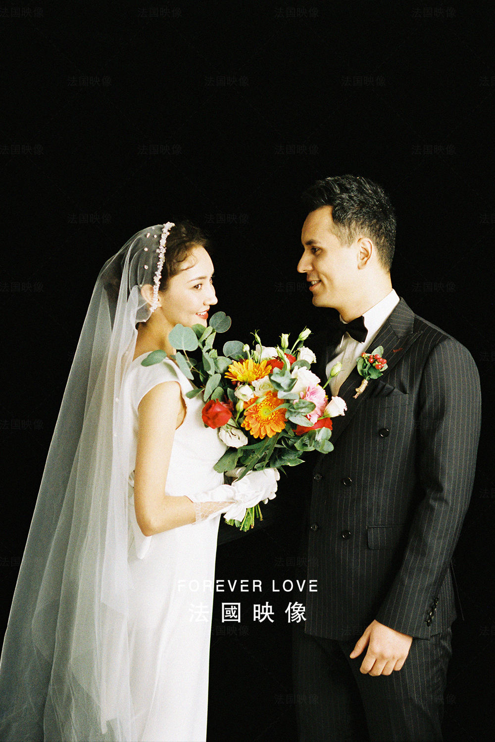 北海拍婚纱照短发,短发新娘婚纱照