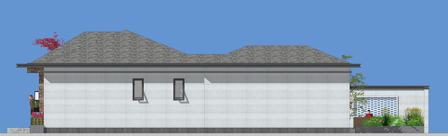 农村自建房养老房一层半怎么设计,农村人盖房子