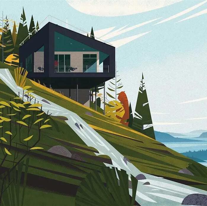 欧美风插画风景图文,迷人风景插画图片大全