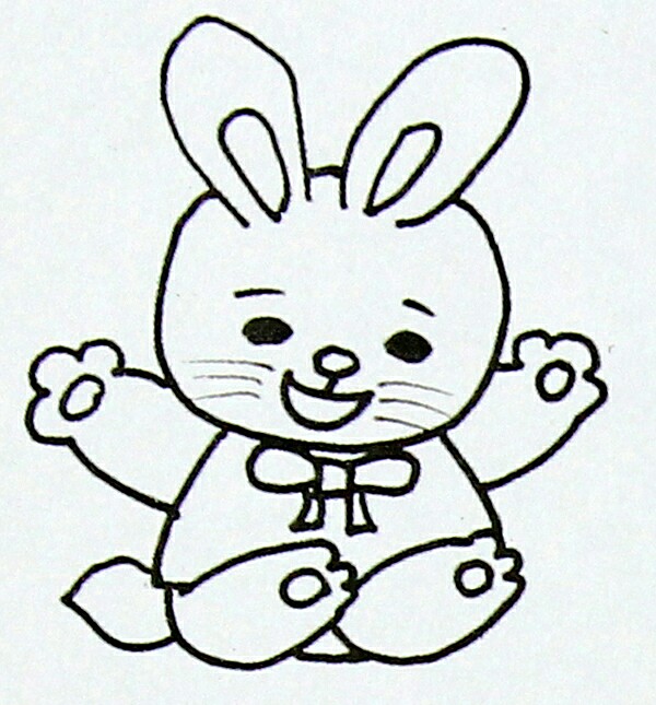 兔子的品种有哪些简笔画,简笔画森林中的蘑菇小屋和兔子