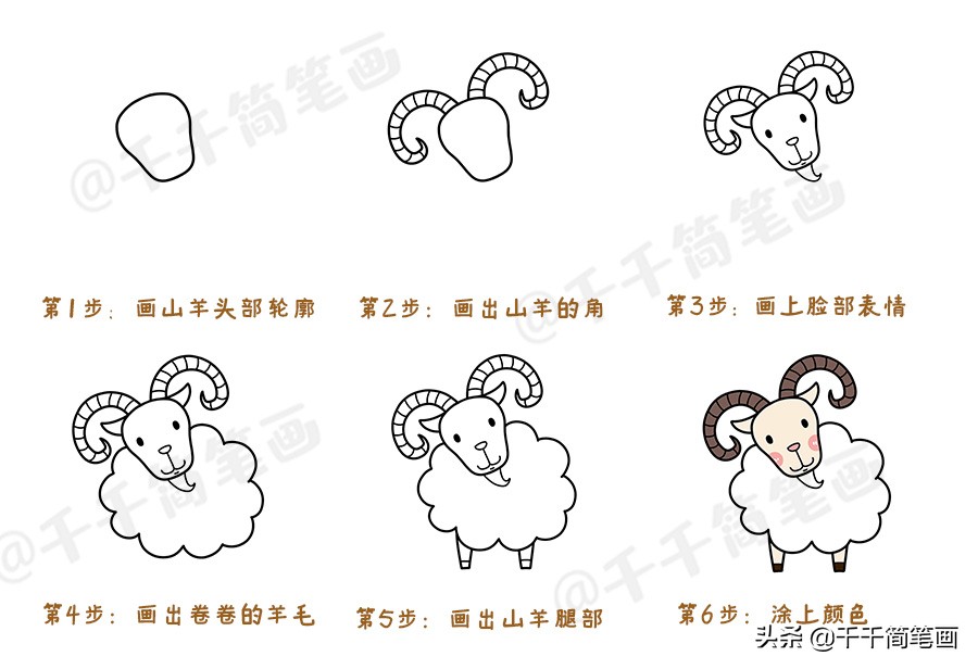 简笔画大全儿童动物简单画法,画小公主和小动物简笔画