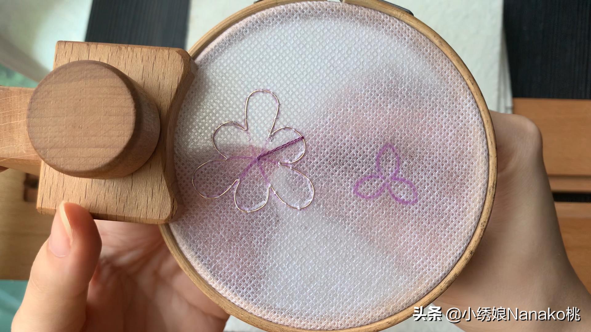 刺绣兰花发饰制作,手工刺绣发饰