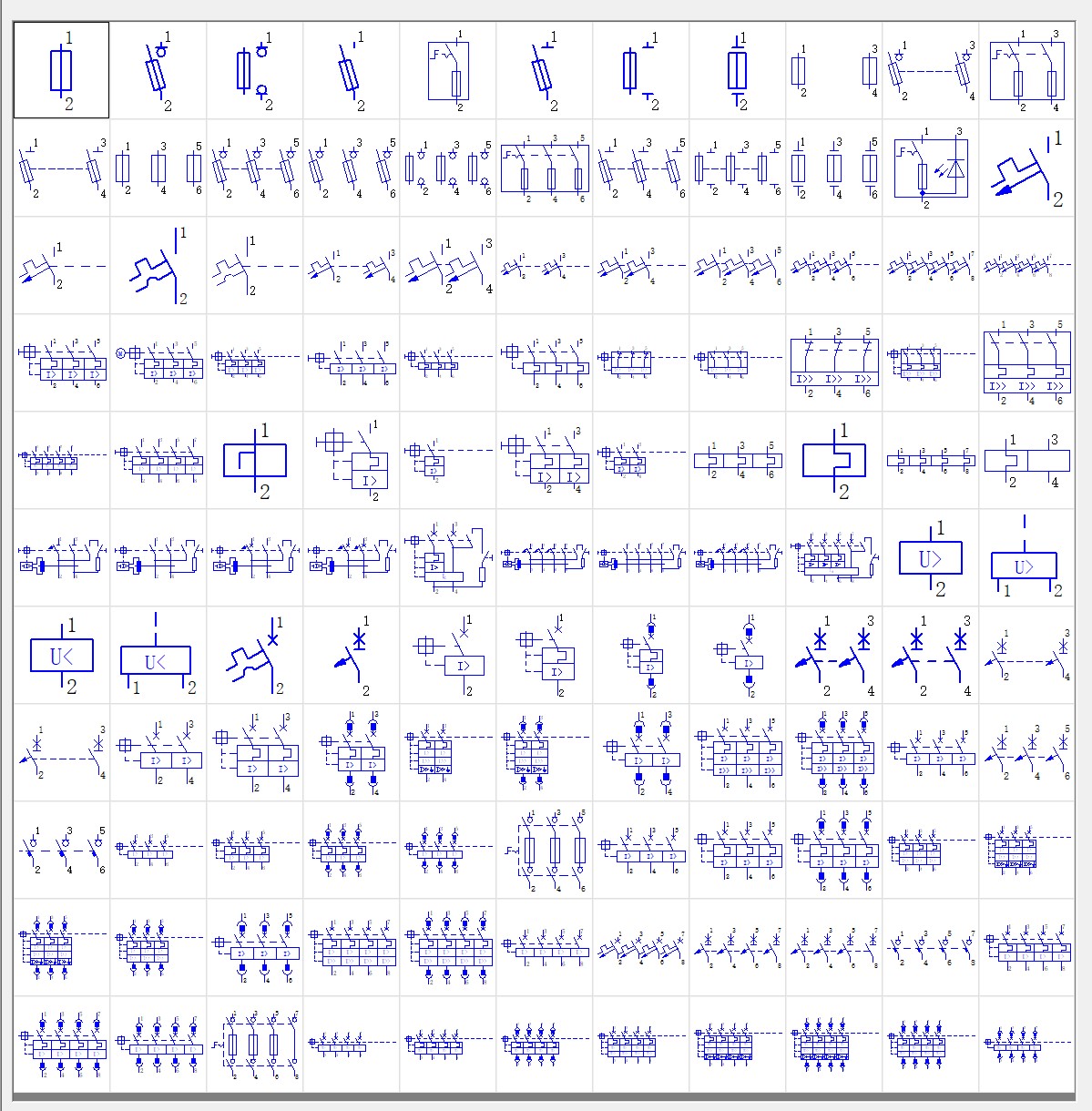 电气绘图元件符号基础知识,电气图纸元件符号大全