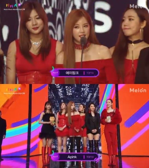 apinkmelon年榜,apink获奖现场