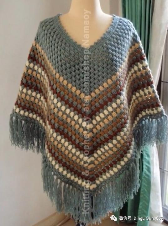 高档蕾丝钩花斗篷披肩防晒衣,针织披肩花样图片大全