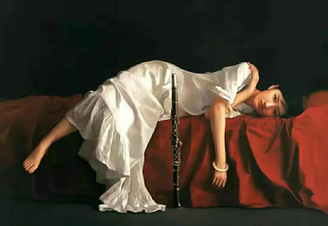 由于道德世俗约束，导致我的1幅女人体油画尽显传统古典神秘美