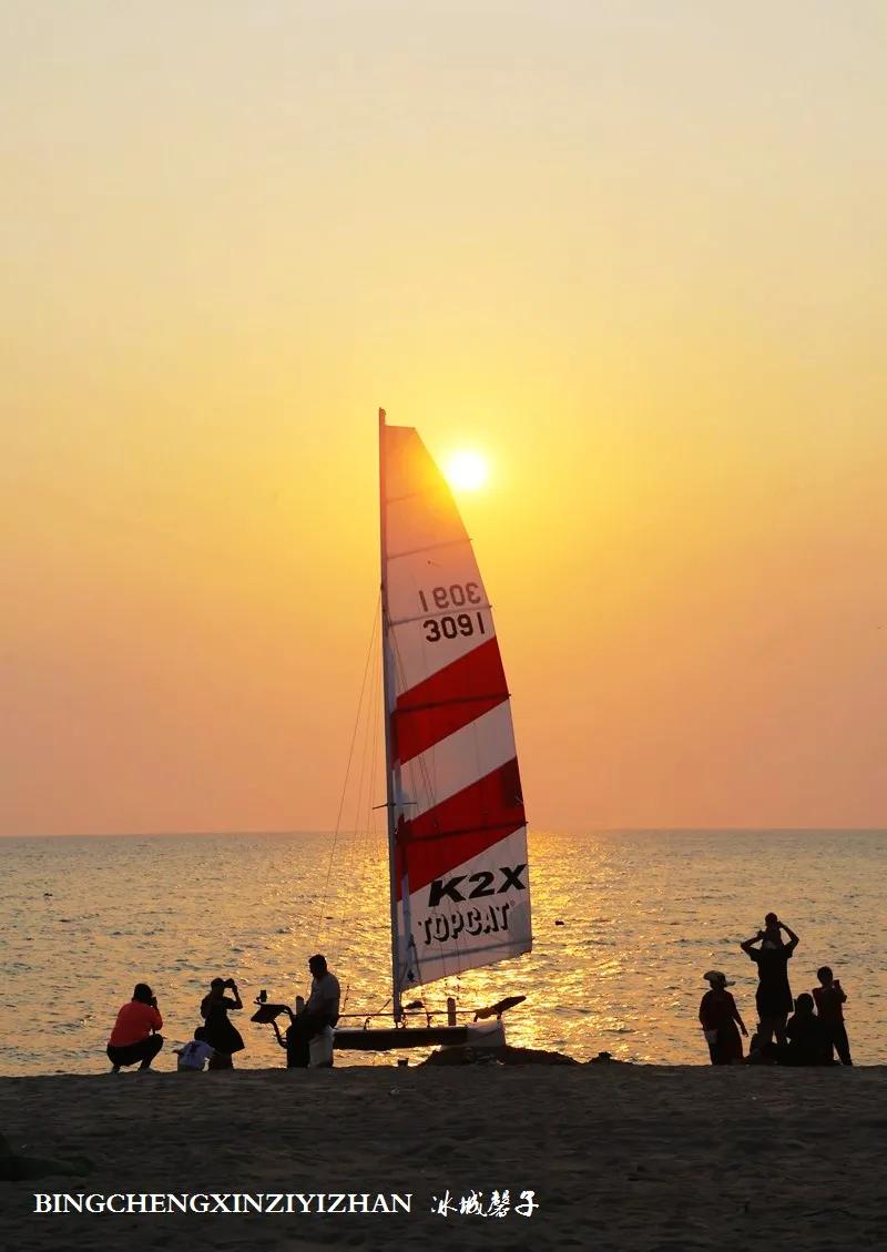 龙沐湾落日海滩,乐东最美落日海滩