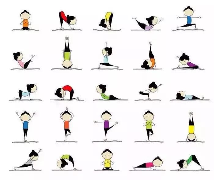 瑜伽开髋排课60分钟体式小人图,瑜伽坐姿热身小人图